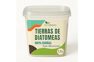 FERTIBONO Tierra de Diatomeas Premium – 100% Natural | Polvo Ultrafino 1,3 kg |Múltiples Aplicaciones | Alta Pureza Super Blanca | Vegano y Seguro