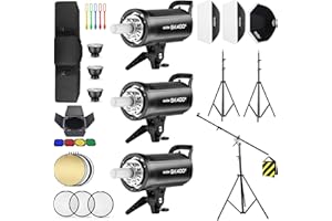 Godox SK400II 1200W 2.4G Speedlite Studio Flash Strobe Monolight Bowens Kit di montaggio per riprese in studio, kit porta di granaio, custodia per il trasporto