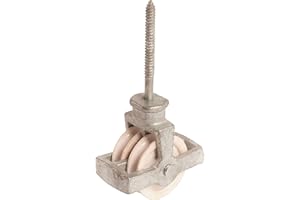 CHARLES WATSON 44mm Galv Double Screw Cast Pulley with Nylon Wheel