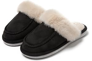 JOMIX Damskie kapcie zimowe ciepłe puszyste miękkie wyściełane kapcie
