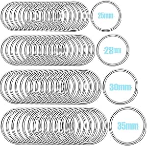 60 Anelli Portachiavi Con Catena E Viti - Acciaio Inox, 25mm, Per Fai Da Te E Gioielli - Foto 4