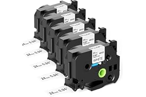 FIMAX TECH Fimax TZe-251 Tz Tze 251 24mm Cinta cartucho Compatible para Brother P-touch Tapes Etiqueta Reemplazo para Brother P-touch P900WC PT-P700 P750W D600 D600VP P710BT, Negro sobre Blanco Laminada Cinta