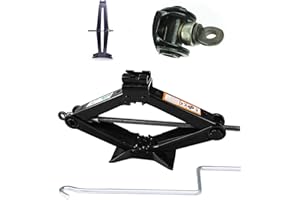 AUTOFU Scissor Lift Jack 2 Tonne With Speed Crank Handle Universal Solid Steel Jacks For Cars Vauxhall/Bens/BMW/Ford/Mazda/Audi/Nissan