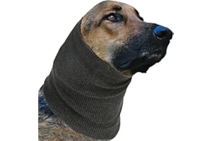 SUNTRADE Beruhigende Kapuze für Hunde mit Ohrenschutz, Kopfschutz gegen Angst, Fellpflege und Baden (Grau, M)