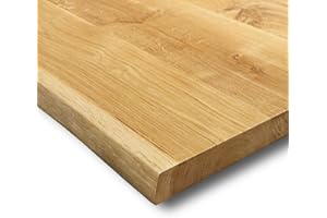 ‎HOLZ4HOME holz4home® Tischplatte mit Baumkante Massivholz Eiche I 140 x 80 x 4 cm LxBxH I Esstisch-Platte Schreibtischplatte I Echtholz
