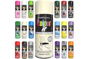 Classic Signature -1 x All Purpose Ivory Silk Aerosol Spray Paint 400ml Quick Drying Spray, Fast Dry and Excellent Coverage for Metal, Wood, Plastic and More