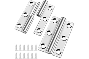Bolatus 2 Pcs Small Slip Joint Flag Hinges, 2.5 Inch, Detachable, 304 Stainless Steel, Left Handedness