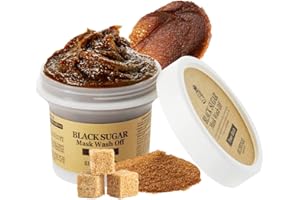 SKIN FOOD since 1957 Mascarilla de Azúcar Negra Wash Off 3.52 fl. oz. (100g) - Exfoliante de azúcar negro - Exfoliante facial de azúcar para hidratar y nutrir la piel, Exfoliante de azúcar exfoliante