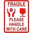 45 x 65mm - 'Fragile' Packing Stickers/Sticky Labels (200)