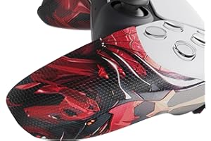eXtremeRate PlayVital Autocollant Protection pour ps5 Manett,Grip Sticker Antidérapant avec Skin Gâchette pour ps5 Controller-Armure d'Araignée，Édition Blindée
