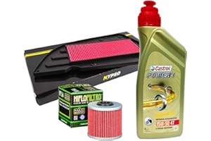 MOTOCAR Kit de revisión Castrol Power 1 15W50 filtro de aceite de aire Kymco K-XCT IE 125/300