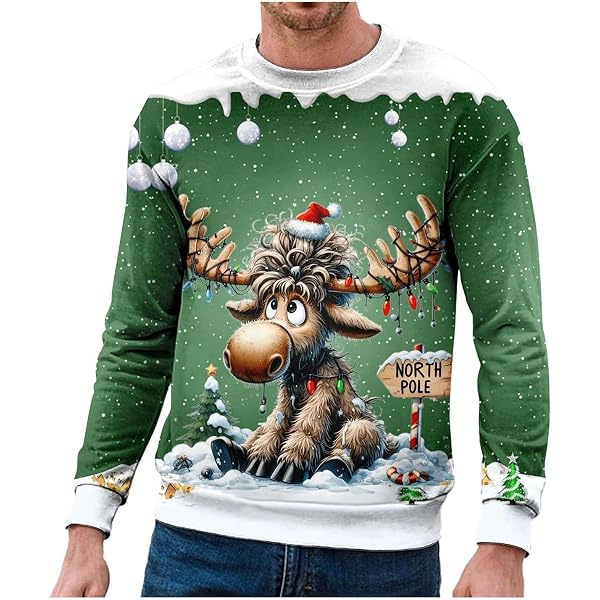 Pull De Noël Femme 2025 - Sweat Moche De Noël Drôle, Grandes Tailles, Motifs Festifs, Confort Hiver - 8
