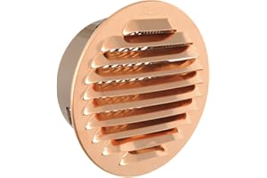 La Ventilazione GTRP100R Griglia Tonda da Incasso, Rame, 125 mm