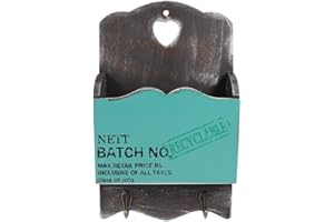 YOSOO Drewniana skrzynka na listy stojak na listy montowany na ścianie sorter poczty schowek na klucze stojący uchwyt organizer korytarz drzwi wiszący kosz vintage dekoracja domu (kolor: niebieskawo-zielony)