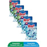 Bref WC Power Aktiv Duopack Solid Toilet Block 3 Pine + 2 Ocean, 5 x 2 Pack