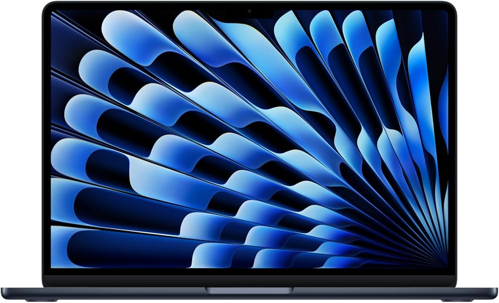 Apple 2025 M4 çipli 13 inç MacBook Air Laptop: 13.6 inç Liquid Retina Ekran, 16GB Birleşik Bellek, 256 GB SSD Depolama, 12MP Center Stage Kamera, Touch ID; Gece Yarısı