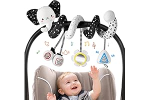 URMYWO Spirale Passeggino Neonato, Arco Giochi Neonato con attività Montessori Sensoriali, Pratico da Appendere a Passeggino Lettino e Seggiolino, Idea Regalo per Sviluppare Motricità 0-6 Mesi