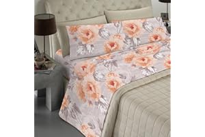 BANZAII TEXTILE INNOVATOR ONLINE Banzaii Set Completo Lenzuola No Stiro 100% Microfibra Manoseta, Made in Italy, Lenzuolo Sotto con Angoli alto 30 cm – Matrimoniale 160/170 x 190/200 x 30 cm, Alessia Beige