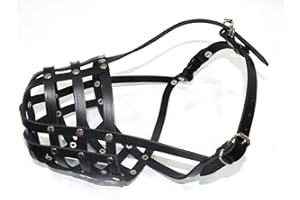 L&J Pets Uk Lekki kaganiec dla psa z prawdziwej skóry dla Staffordshire Bull Terrier Staffy, Staffie i innych