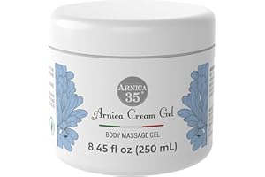 DULÀC FARMACEUTICI 1982 Arnica 35-35% Organic Arnica Gel Cream, with Peppermint and Eucalyptus, Strong Action, for Massaging The Skin of Muscles and Joints, Made in Italy, 250 ml