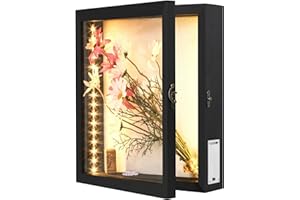 simpdecor 28x30cm LED Cornice Shadow Box Cornice portafotoscatola di memoria per ricordi, ricordi, premi bouquet