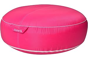 JILONG Avenli Pouf I Sitzkissen 98x38cm Sitzsack aufblasbar gewebeverstärkter Bezug wasserfest Outdoor pink