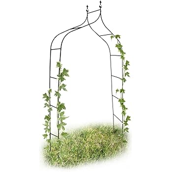 Festnight Arco Da Giardino In Ferro Per Rose E Piante Rampicanti - 206x52x200 Cm, Nero, Resistente Alle Intemperie, Struttura Stabile - 5
