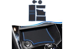 SXCY pour Peugeot 208 e-208 2008 e-2008 2022 Tapis Antidérapants, Tapis en Caoutchouc pour Console Centrale, Porte-Gobelet, Boîte de Bras, Porte Intérieure Tasse, Tapis de Rangement (Bleu)