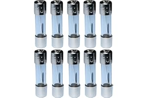 AERZETIX - C10970-10 x Glassicherungen - Glasrohr - Sicherungen - Verzögert Langsam - 2cm 5x20mm - 125V - 10A