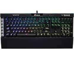 Corsair CH-9127014-UK K95 Platinum RGB Rapid Fire Cherry MX Speed Multi-Colour Backlit Mechanical Gaming Keyboard - Black