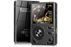 HIFI WALKER Lettore MP3 H2 da 128 GB con Bluetooth5.2, lettore DSD DAC Hi-Res FLAC senza perdite, lettore audio digitale portatile con raggio da 128 GB, memoria espandibile fino a 256 GB