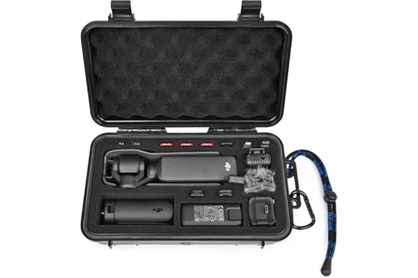 LEKUFEE Étui Rigide étanche pour DJI Osmo Pocket 4,DJI Pocket 3, Bundle Standard, Bundle Créateur, Bundle Essentiel, et Accessoires (Boîte Uniquement)