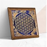 Pinecone Yaşam &Ccedil;i&ccedil;eği Taş Duvar Tablosu - Ahşap &Ccedil;er&ccedil;eveli Taş Tablo - 25x25 cm - Dekoratif Duvar Sanatı - Modern Ev ve Ofis D