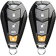 KeylessOption Keyless Entry Remote Starter Car Key Fob Alarm for Aftermarket Viper EZSDEI7141 474V (Pack of 2)