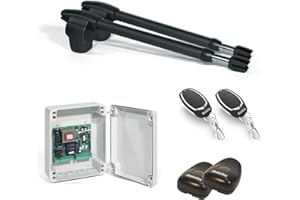 CARCASASCHULAS Kit Completo Automatismo Motor Motorline para Puertas Batientes de 2 Hojas – Lince 400-230V / para Puertas de 2 Hojas de hasta 3 Metros Cada Hoja