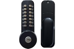 ShouSiFang Negro Cerradura Digital con Teclado Mecánico o Llave Dos Maneras de Desbloquear