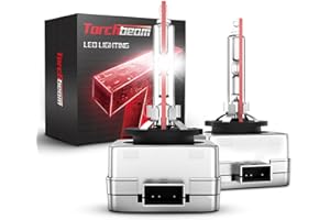 Torchbeam D3S Xenon Brenner, Xenon D3S HID 35W 6000K Weiß,150% Leuchtweite, Ersatz Xenon lampen, IP67, 5 Jahre Lebensdauer, 2 Stück