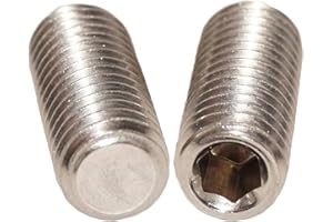 IDT TRADE Tornillos prisioneros M4 x 50 con hexágono interior y cabeza cónica, 25 unidades, ISO 4026 A2, acero inoxidable