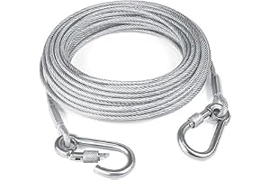 PNOYA Heavy Duty Clothes Drying Rope 10 Meter with Hooks, Strong Steel Clothesline for Balcony, Home, Travel & Camping, Rust Resistant Clothes Line for Indoor & Outdoor Use