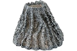 Hydor Decoración para Acuario, volcán, Resina no tóxica Pintada a Mano, decoración de Acuario