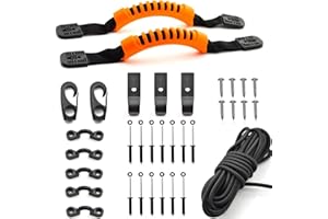 KOVNISE Kajak Tragegriff Rigging Kit, Kajak Tragegriff mit Nieten, Kajak Ersatzgriffe für Kajak Paddel, Tandem Kajak, Kanu Boot & Lifetime Kajaks