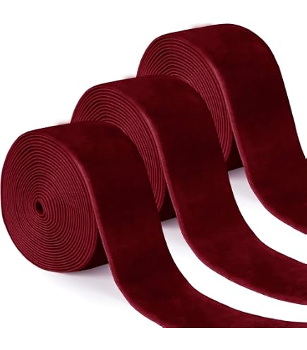 Nastro Di Velluto In Nylon Per Confezioni Regalo - Larghezza 20 Mm, Lunghezza 10 Yard, Colore Rosso Vino, Per Decorazioni E Fai Da Te