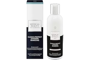 MEDICAL BEAUTY FOR COSMETICS MEDICAL BEAUTY® CLEAN & PROTECT 2-PHASEN-REINIGUNG | entfernt selbst wasserfestes Make-up | für sanfte & porentiefe Reinigung | mit Mizellen-Technologie | Inhalt: 200 ml