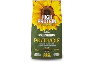 Pastasole Sgambaro, Fusilli with Durum Wheat Semolina from 100% Italian Cultivation and Sunflower Seed Flour, 500 g, High Protein, Low Carb, High Fibre Content