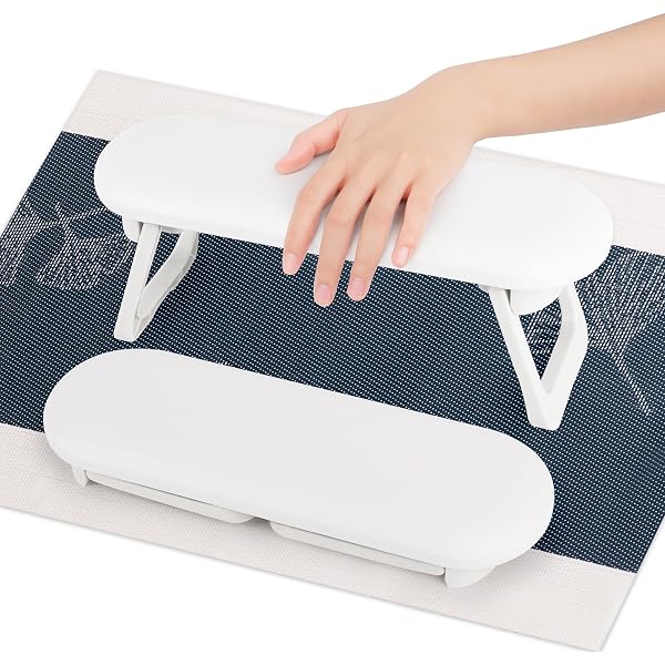 Maniküre Handkissen – Weiche Auflage Für Hände (30x15x15 Cm), Weiß – Für Nagelstudio & Heimgebrauch, Reduziert Handermüdung