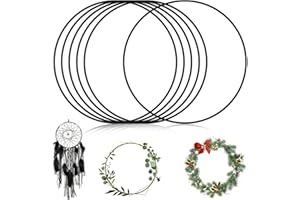 DODUOS 6 anelli in metallo per fai da te, 20 mm, colore nero, 3 mm di spessore, anelli decorativi per il fai da te, per acchiappasogni, decorazioni, lavori creativi, floristica