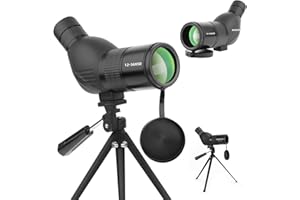 BOSSDUN Telescopio Terrestre 12-36x50 HD con Trípode, Bolsa de Transporte y Adaptador de Teléfono Inteligente para Observación de Aves, Observación de Estrellas, Tiro con Arco, Paisaje de Vida Silvestre
