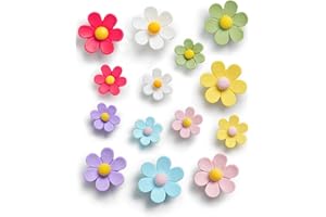 ZYJBD Magneti Frigorifero 3D a Forma di Fiore Carino,14 pezzi Calamite Decorative Colorate e Potenti per Cucina,Lavagna,Armadietto,Ufficio,Ideali per Decorazioni Frigo e Regali Bomboniere,7 piccoli+7 grandi