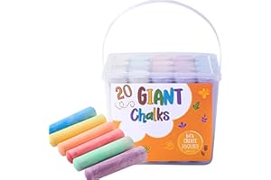 Jaques of London Premium Chalks for Children Giant for Outside | Creative Garden Toys for 1 Year olds | Pavement Chalks spark creativity, fine motor skills, and imaginative play | Since 1795