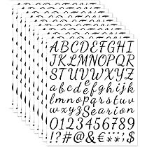 Mailbox Numbers DIY Crafts 1455 Pcs Alphabet & Number Stickers - 12 ...